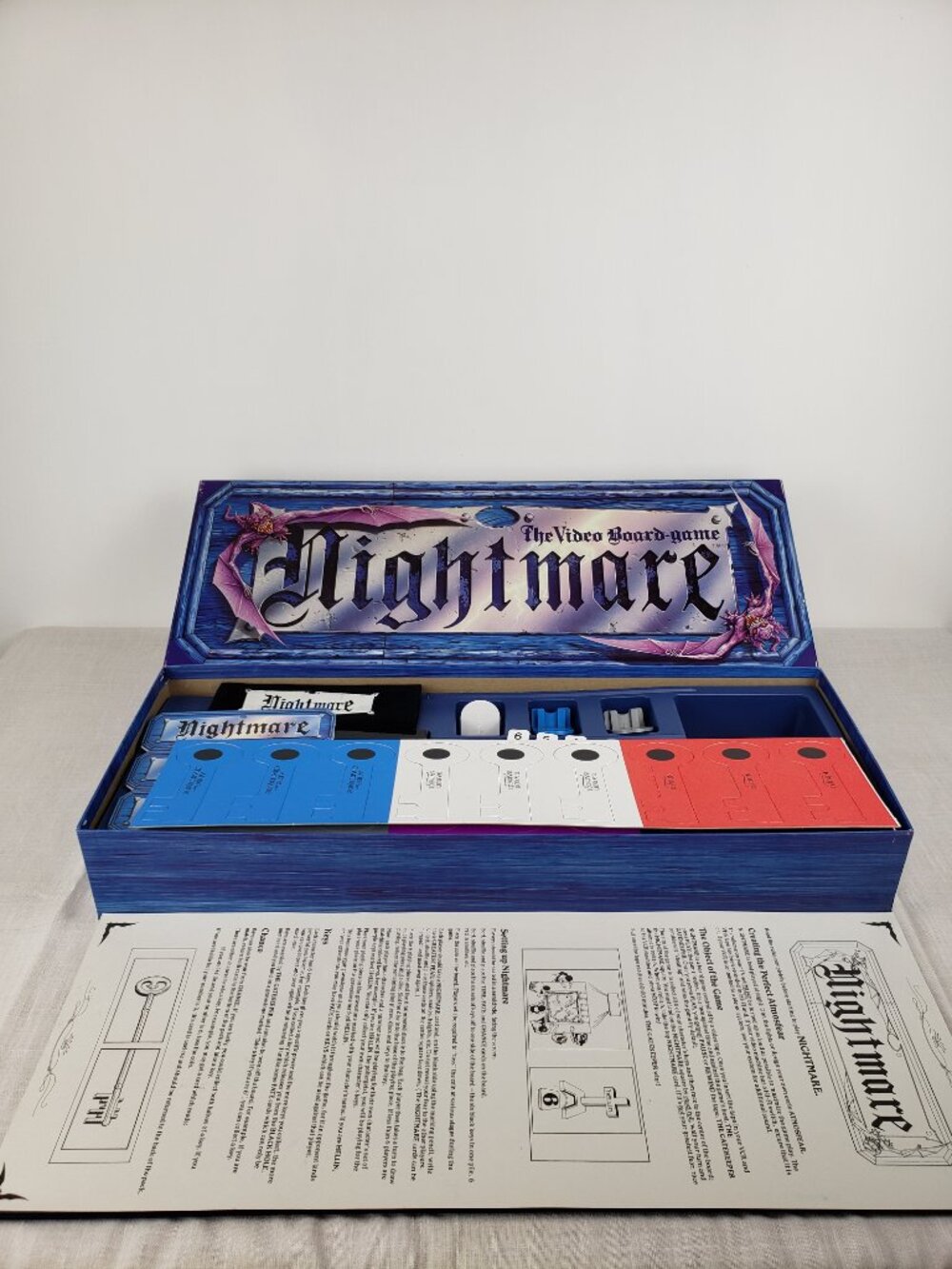 Vintage Nightmare The Video Board Game Chieftain 1991 VHS Horror Complete